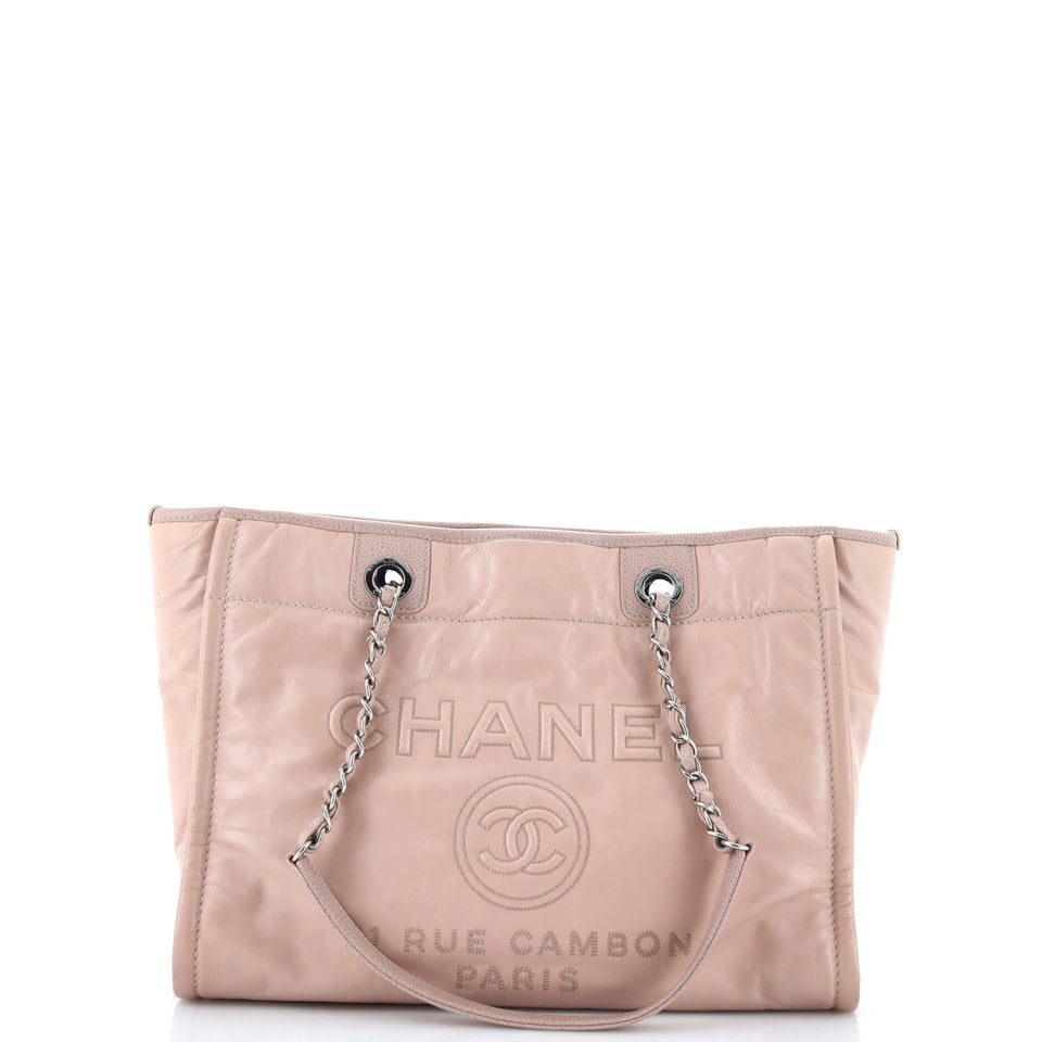 Deauville Tote Glazed Calfskin Small