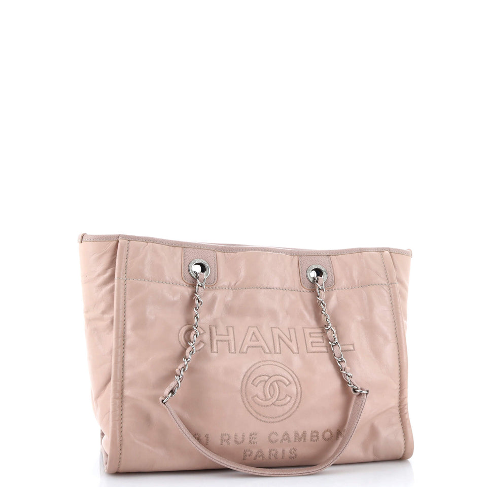 Deauville Tote Glazed Calfskin Small