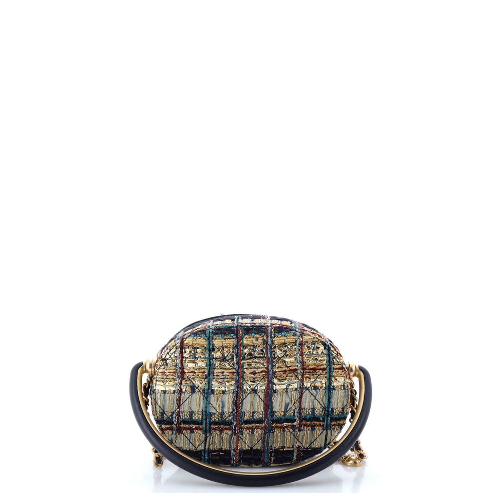 Paris-New York Oval Camera Case Quilted Tweed Small
