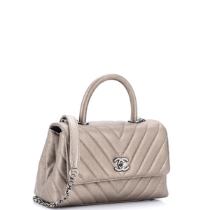 Coco Top Handle Bag Chevron Caviar Mini