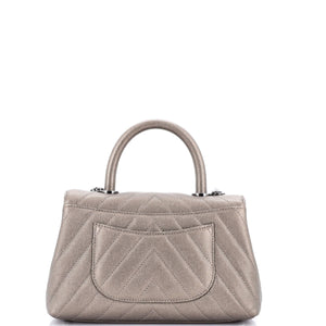 Coco Top Handle Bag Chevron Caviar Mini