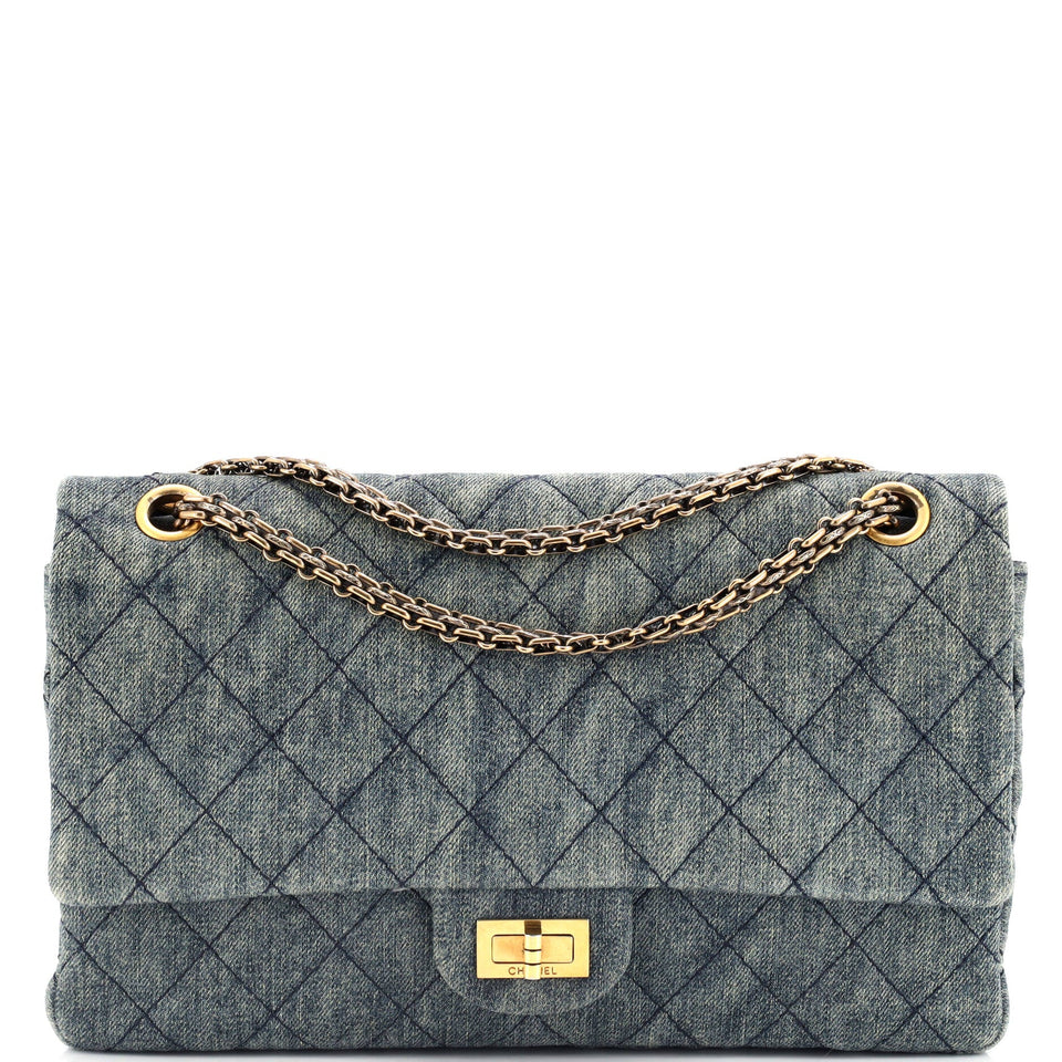 Reissue 2.55 Flap Bag Quilted Denim 227