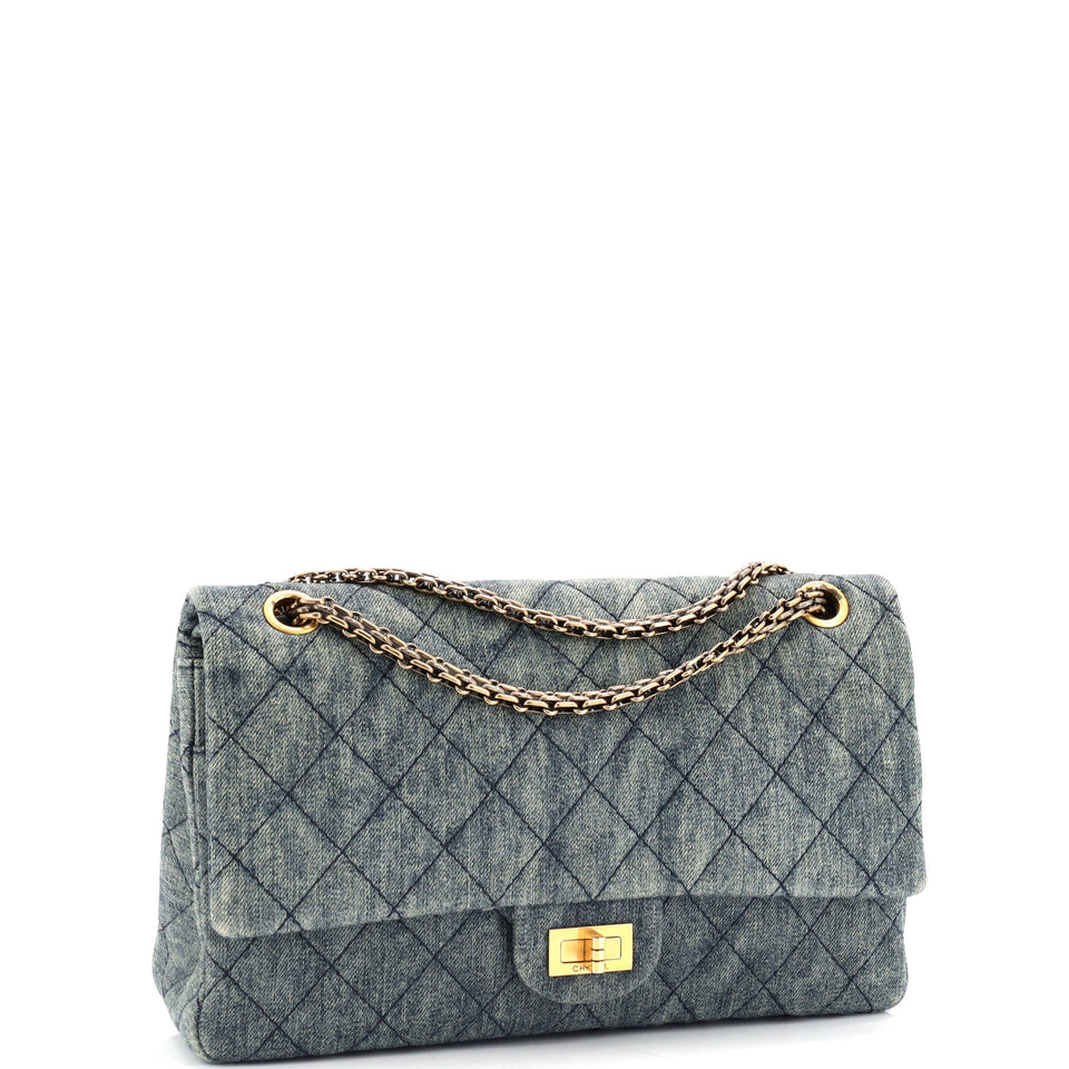 Reissue 2.55 Flap Bag Quilted Denim 227