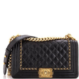 Jacket Boy Flap Bag Quilted Aged Calfskin Old Medium