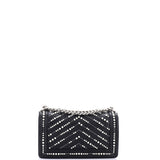 Boy Flap Bag Pearl Embellished Chevron Calfskin Old Medium