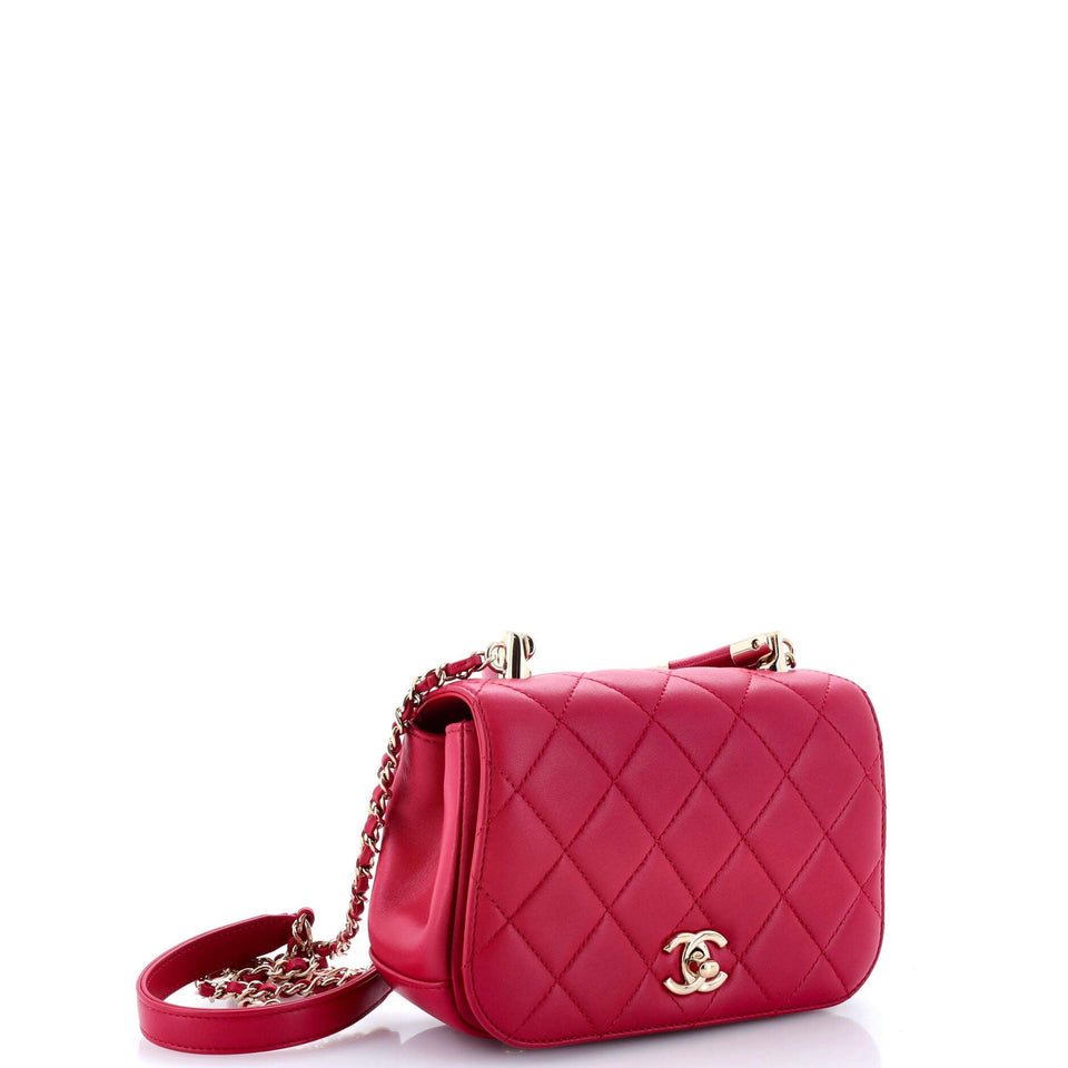 Carry Chic Flap Bag Quilted Lambskin Mini