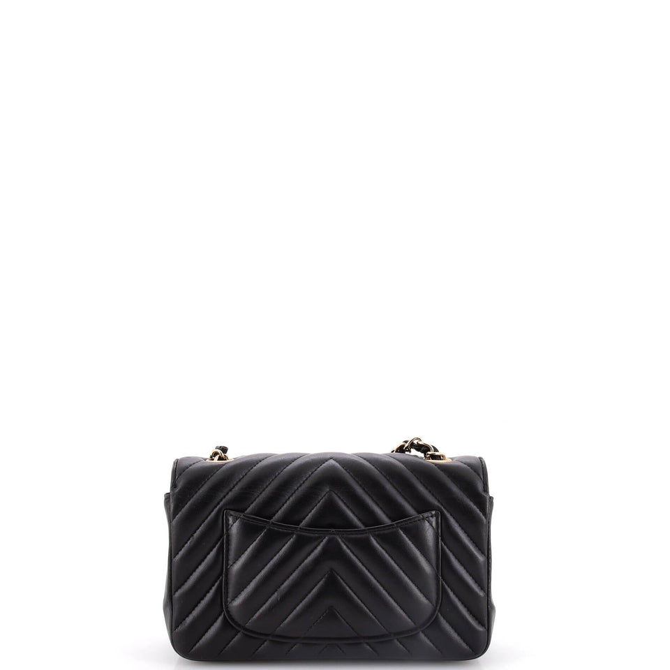Classic Single Flap Bag Chevron Lambskin Mini