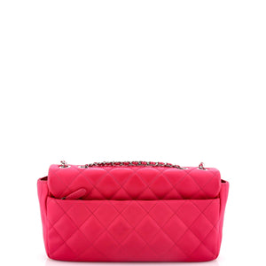 Coco Rain Flap Bag Quilted Rubberized Lambskin Medium