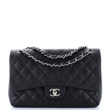 Classic Double Flap Bag Quilted Caviar Jumbo