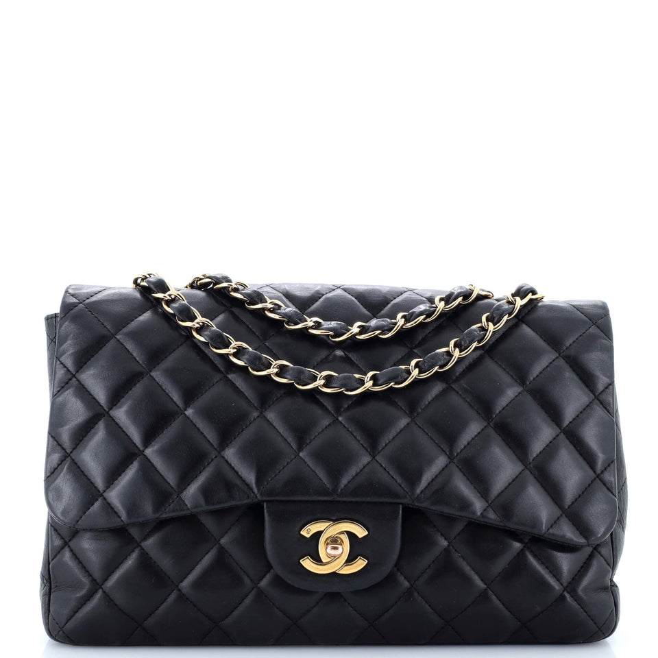 Classic Single Flap Bag Quilted Lambskin Jumbo