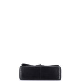 So Black Classic Double Flap Bag Chevron Lambskin Jumbo