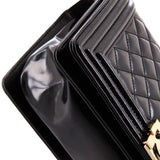 Boy Flap Bag Quilted Iridescent Glazed Calfskin Old Medium