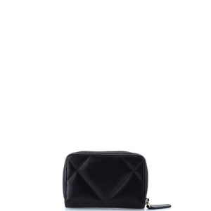 19 Zip Coin Purse Quilted Leather