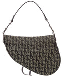 Dior Beige Canvas Oblique Saddle Bag