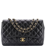 Classic Single Flap Bag Quilted Lambskin Jumbo