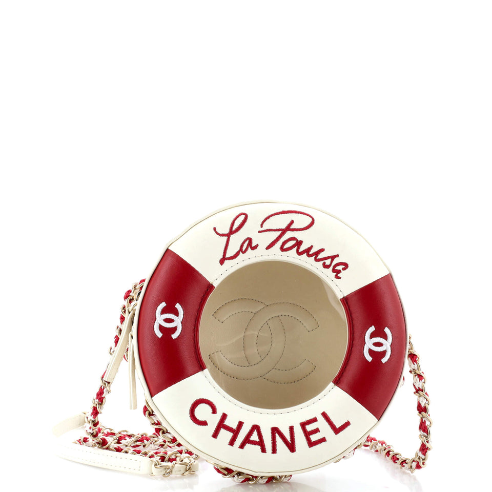 Lifesaver Round Crossbody Bag Lambskin Small