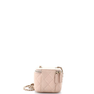Classic Vanity Case with Chain Quilted Caviar Mini
