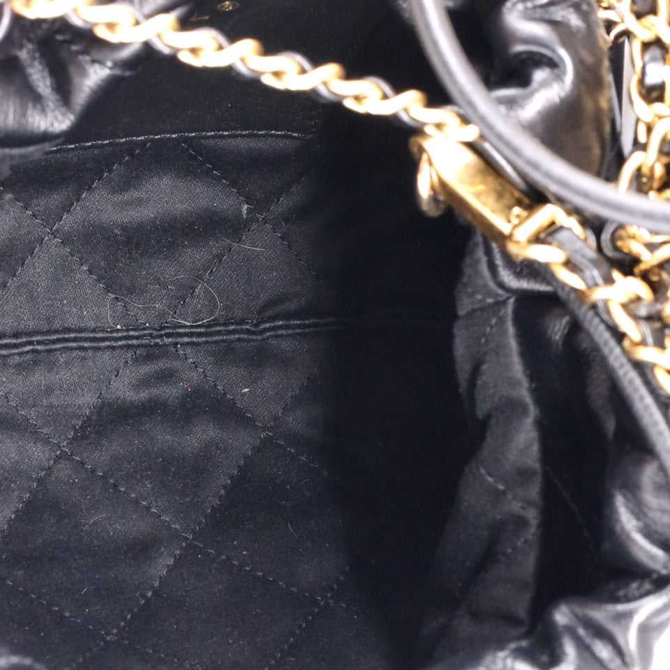 22 Chain Hobo Quilted Calfskin with CC Pearl Chain Mini