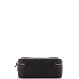 Filigree Vanity Case Quilted Caviar Large