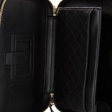 Filigree Vanity Case Quilted Caviar Large