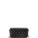 Giant CC Flap Baguette Bag Quilted Lambskin