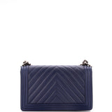 Boy Flap Bag Chevron Caviar New Medium