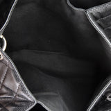 Timeless Accordion Flap Bag Quilted Caviar