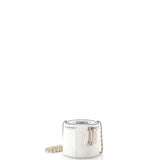CC Round Vanity Case with Chain Quilted Lambskin Mini
