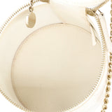 CC Round Vanity Case with Chain Quilted Lambskin Mini