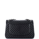 Classic Double Flap Bag Chevron Caviar Jumbo