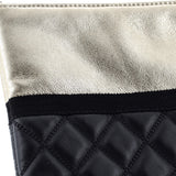 Pearl O Case Clutch Quilted Lambskin and Calfskin Medium