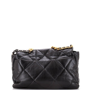 19 Flap Bag Quilted Leather Maxi
