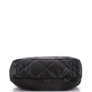 19 Flap Bag Quilted Leather Maxi