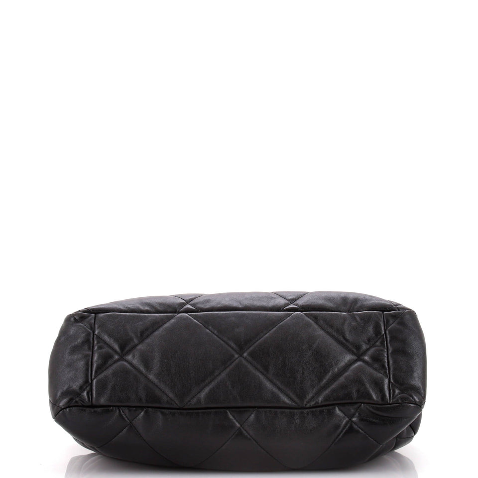 19 Flap Bag Quilted Leather Maxi