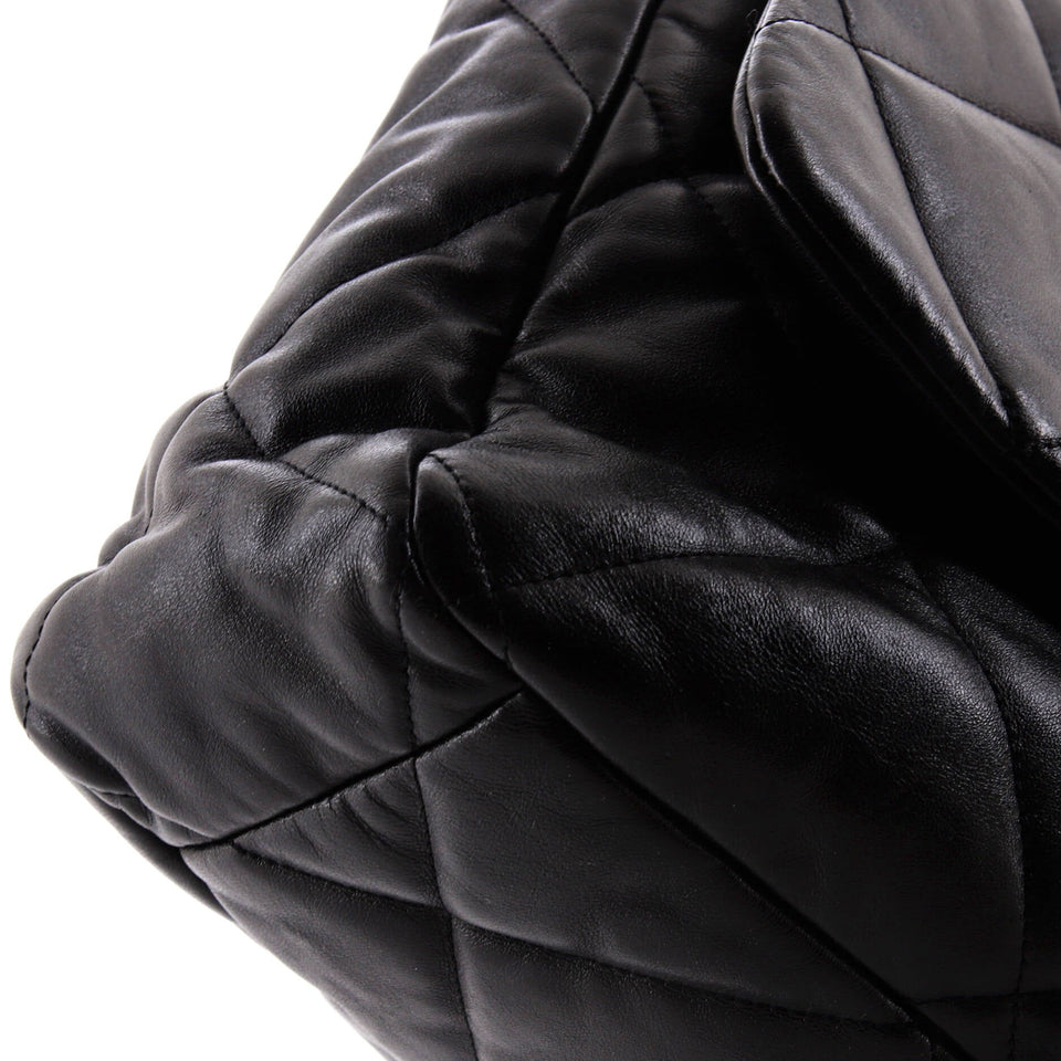 19 Flap Bag Quilted Leather Maxi