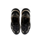 Women's CC Embroidery Sneakers Calfskin and Suede