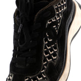 Women's CC Embroidery Sneakers Calfskin and Suede