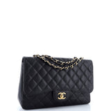 Classic Single Flap Bag Quilted Caviar Jumbo