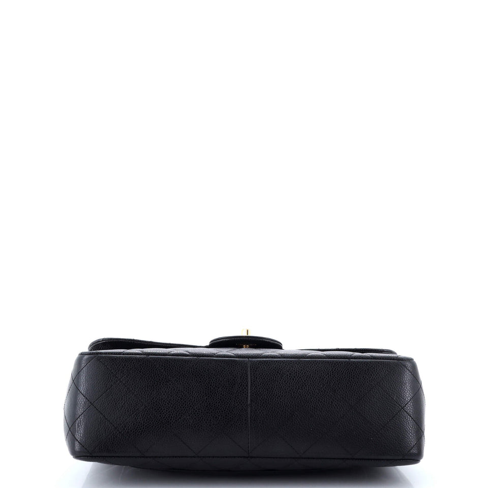 Classic Single Flap Bag Quilted Caviar Jumbo