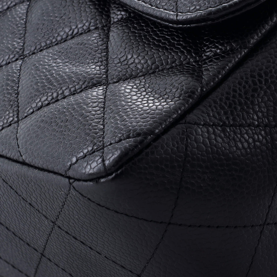 Classic Single Flap Bag Quilted Caviar Jumbo