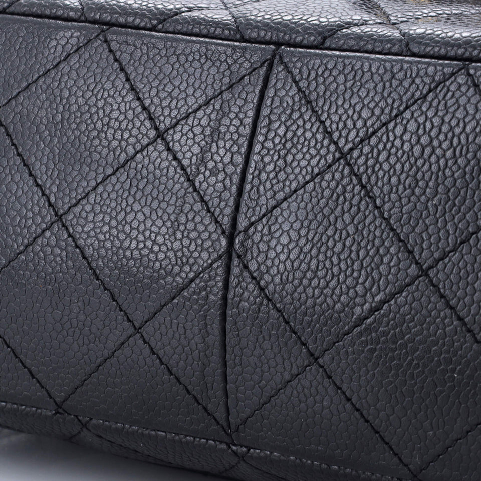 Classic Single Flap Bag Quilted Caviar Jumbo