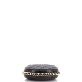 Chain Around Hobo Pouch Quilted Lambskin Mini