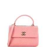 Trendy CC Top Handle Bag Python Small