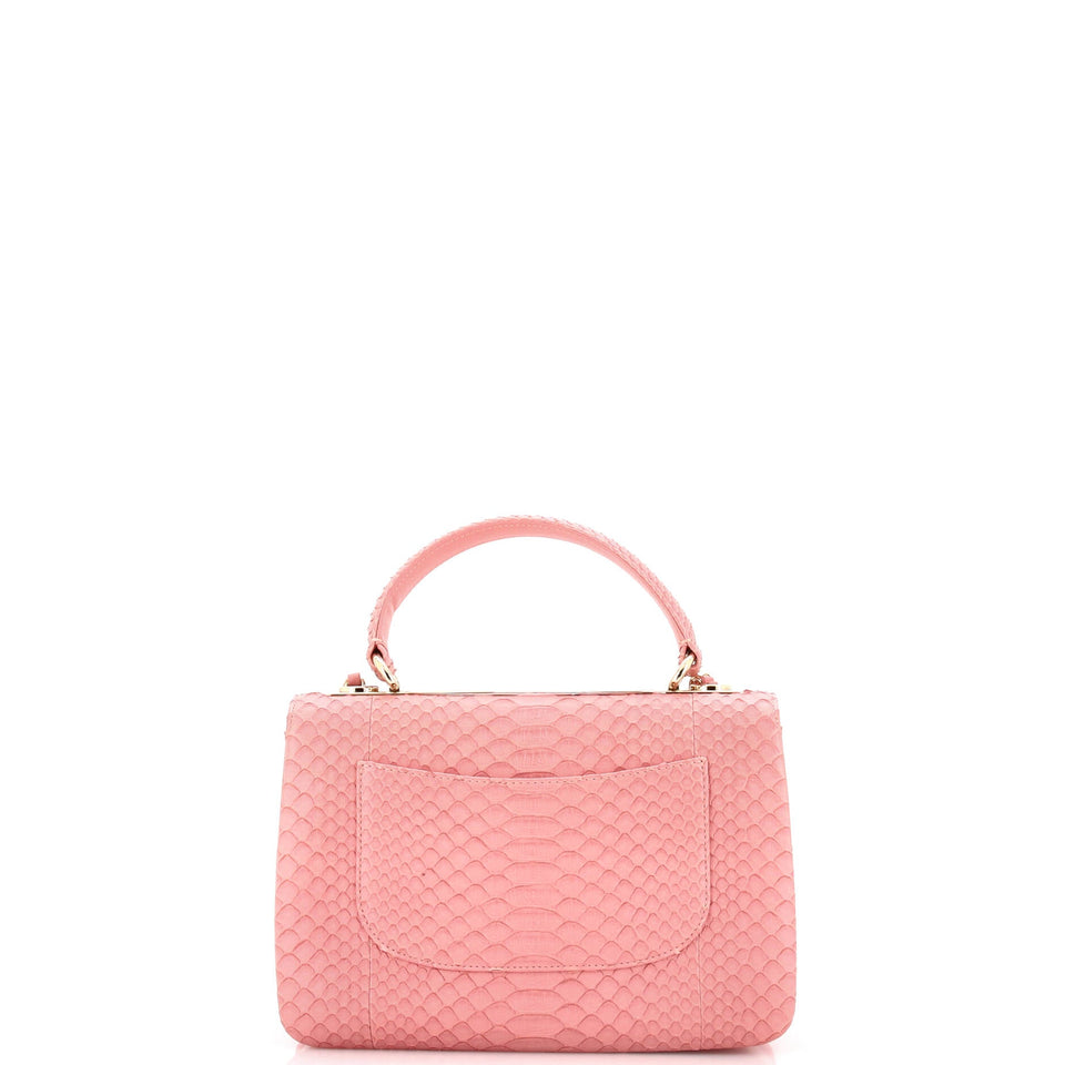 Trendy CC Top Handle Bag Python Small
