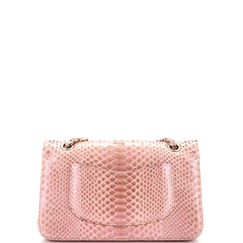 Classic Double Flap Bag Iridescent Python Medium