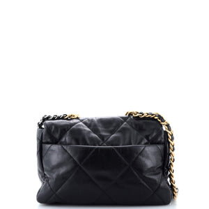 19 Flap Bag Quilted Leather Large
