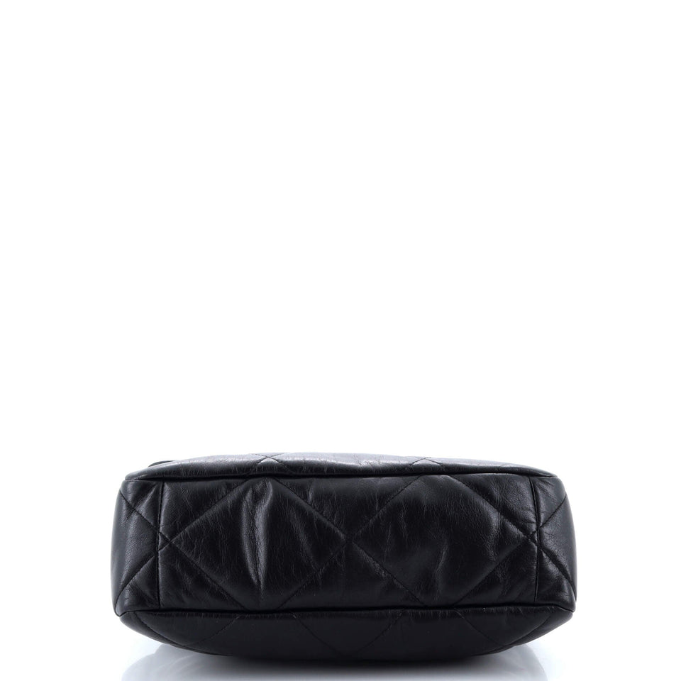 19 Flap Bag Quilted Leather Large