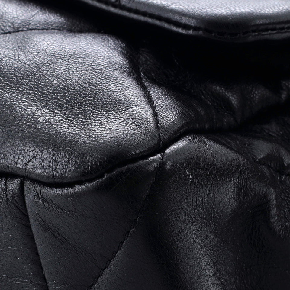 19 Flap Bag Quilted Leather Large