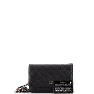 Wallet on Chain Quilted Caviar