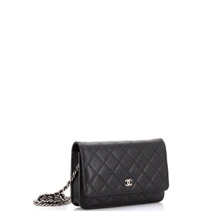 Wallet on Chain Quilted Caviar
